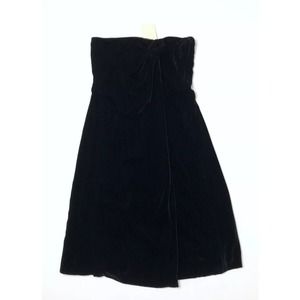 NWT Emporio Armani Strapless Dress Black Knot Velvet Party Women's Size 10 $478